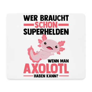 Axolotl - Mousepad (Querformat) - Weiß - Vorne