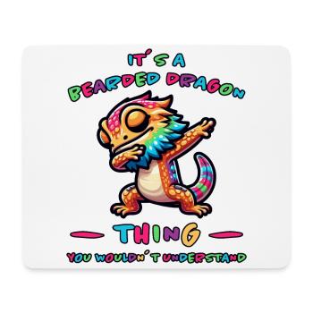 Dabbing Dragons barbus disant blague Dragons barbus cadeau - Tapis de souris (format paysage) - blanc - Devant