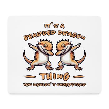 Dabbing Dragons barbus disant blague Dragons barbus cadeau - Tapis de souris (format paysage) - blanc - Devant