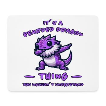 Dabbing Dragons barbus disant blague Dragons barbus cadeau - Tapis de souris (format paysage) - blanc - Devant
