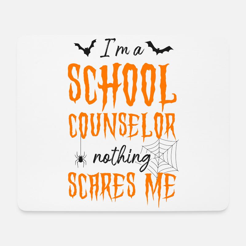 School Counselor Mom Halloween I'm - Mousepad (Querformat) - Weiß
