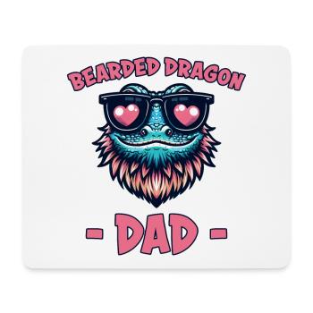 Dragon barbu disant papa drôle dragon barbu cadeau - Tapis de souris (format paysage) - blanc - Devant