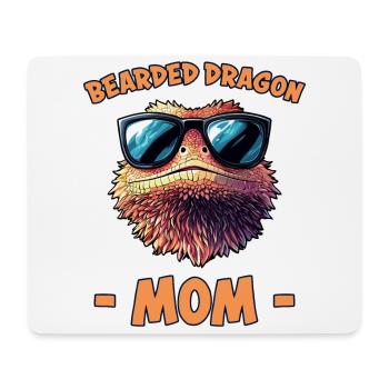 Dragon barbu disant maman drôle dragon barbu cadeau - Tapis de souris (format paysage) - blanc - Devant