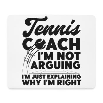 Funny Tennis Player Racket Tennis - Mouse Pad (horizontal) - white - Front