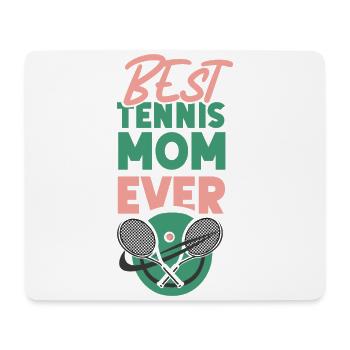 Funny Tennis Player Racket Mom - Mouse Pad (horizontal) - white - Front