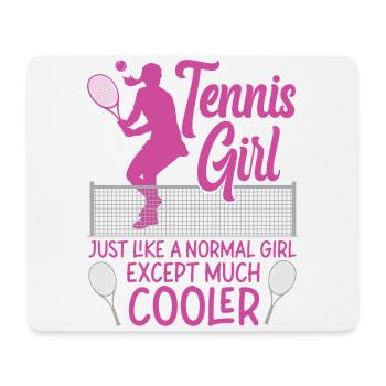 Drôle de joueur de tennis raquette fille - Tapis de souris (format paysage) - blanc - Devant
