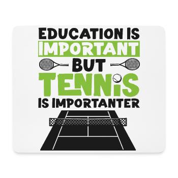 Funny Tennis Player Racket - Mousepad (Querformat) - Weiß - Vorne