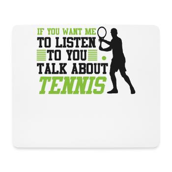 Raquette de joueur de tennis drôle si vous - Tapis de souris (format paysage) - blanc - Devant