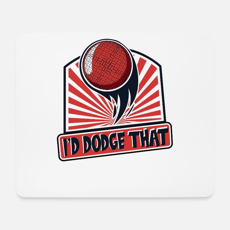 Ich hätte das Teamspiel Prisonball Spieler Völkerball - Mousepad (Querformat) - Weiß