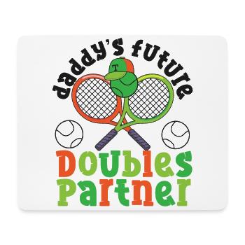 Drôle de joueur de tennis raquette papa - Tapis de souris (format paysage) - blanc - Devant