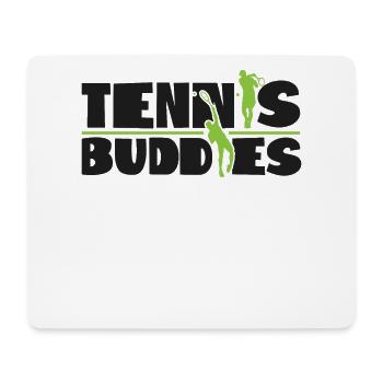 Drôle de joueur de tennis raquette Besties - Tapis de souris (format paysage) - blanc - Devant