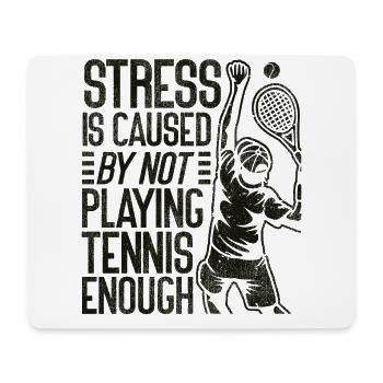 Funny Tennis Player Racket Stress - Mousepad (Querformat) - Weiß - Vorne