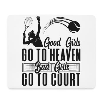 Funny Tennis Player Racket Girl - Mousepad (Querformat) - Weiß - Vorne
