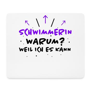 Schwimmerin Spruch Schwimmen Schwimmerin Geschenk - Mousepad (Querformat) - Weiß - Vorne