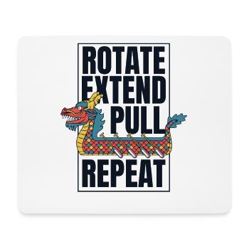 Drehen Verlängern Ziehen Wiederholen Paddler Drummer Team - Mousepad (Querformat) - Weiß - Vorne