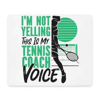 Funny Tennis Player Racket Coach - Mousepad (Querformat) - Weiß - Vorne