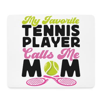 Funny Tennis Player Racket Mom - Mouse Pad (horizontal) - white - Front