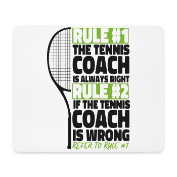 Funny Tennis Player Racket Coach - Mousepad (Querformat) - Weiß - Vorne