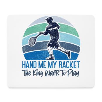 Funny Tennis Player Racket King - Mouse Pad (horizontal) - white - Front