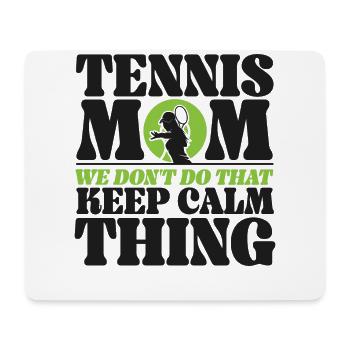 Funny Tennis Player Racket Mom - Mouse Pad (horizontal) - white - Front