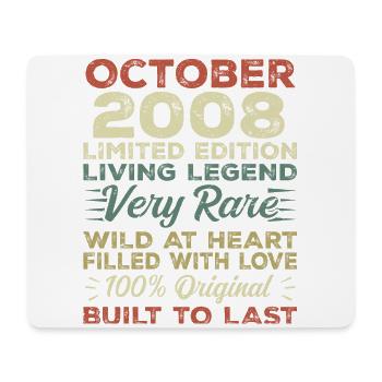 2008 Oktober 2008 Geburtstag Oktober 2008 Original - Mousepad (Querformat) - Weiß - Vorne