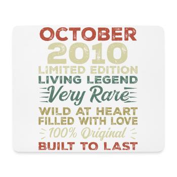 2010 Oktober 2010 Geburtstag Oktober 2010 Original - Mousepad (Querformat) - Weiß - Vorne