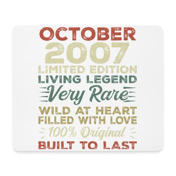 2007 Oktober 2007 Geburtstag Oktober 2007 Original - Mousepad (Querformat) - Weiß - Vorne