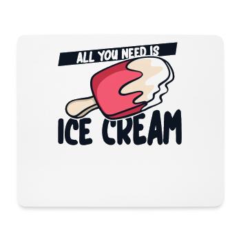 Alles, was Sie brauchen, ist Eismaschine Gelato Lover Ice - Mousepad (Querformat) - Weiß - Vorne