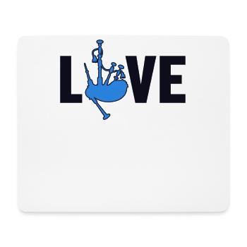Cornemuse Love Great Highland Bagpipe Leçons - Tapis de souris (format paysage) - blanc - Devant