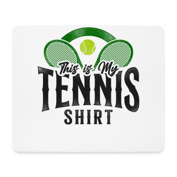 Drôle de raquette de joueur de tennis c’est - Tapis de souris (format paysage) - blanc - Devant