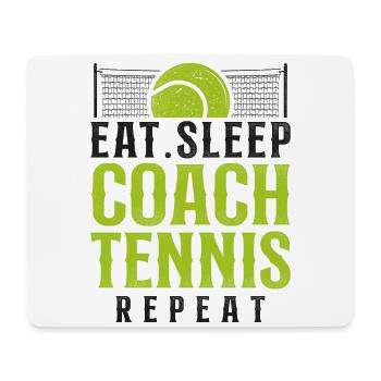 Funny Tennis Player Racket Coach - Mousepad (Querformat) - Weiß - Vorne