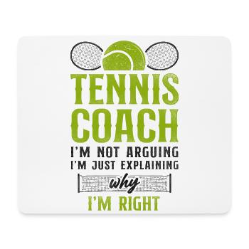 Funny Tennis Player Racket Tennis - Mouse Pad (horizontal) - white - Front