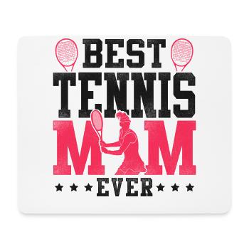 Funny Tennis Player Racket Mom - Mouse Pad (horizontal) - white - Front
