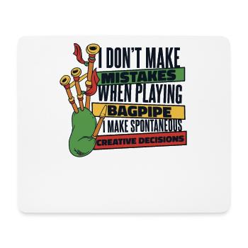 Ich mache keine Fehler beim Blasrohrspielen - Mousepad (Querformat) - Weiß - Vorne