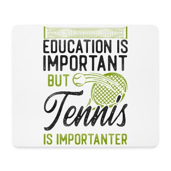 Funny Tennis Player Racket - Mousepad (Querformat) - Weiß - Vorne
