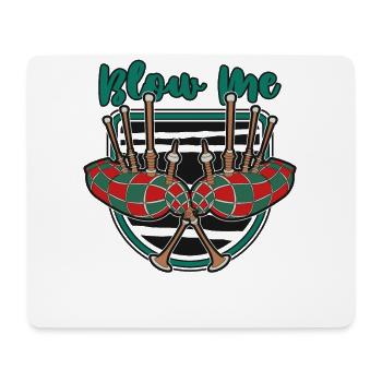 Blow Me Dudelsack Unterricht Blasrohr Great Highland - Mousepad (Querformat) - Weiß - Vorne