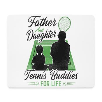 Drôle de joueur de tennis raquette papa - Tapis de souris (format paysage) - blanc - Devant
