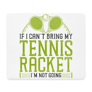 drôle de joueur de tennis raquette si je - Tapis de souris (format paysage) - blanc - Devant