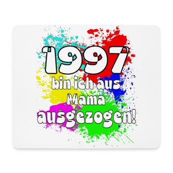 1997 bin ich aus meiner Mama ausgeszogen - Mousepad (Querformat) - Weiß - Vorne