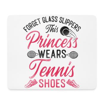 Funny Tennis Player Racket Girl - Mousepad (Querformat) - Weiß - Vorne