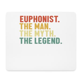 Euphonist Mann Mythos Legende Euphonist Euphonist - Mousepad (Querformat) - Weiß - Vorne
