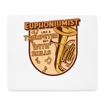 Euphonist wie ein Trompeter, aber mit Können - Mousepad (Querformat) - Weiß - Vorne