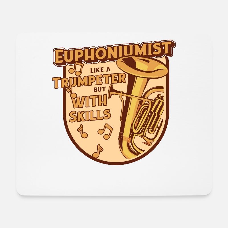 Euphonist wie ein Trompeter, aber mit Können - Mousepad (Querformat) - Weiß