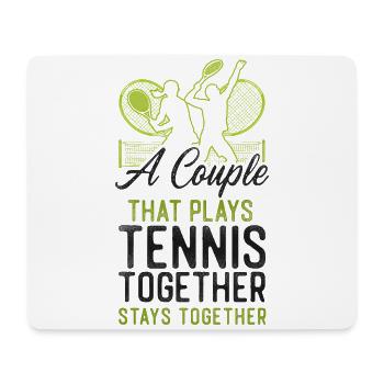 Funny Tennis Player Racket Couple - Mousepad (Querformat) - Weiß - Vorne