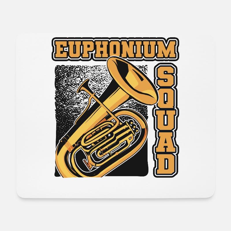 Euphonium Squad Euphoniumist Instrument Euphonist - Mousepad (Querformat) - Weiß