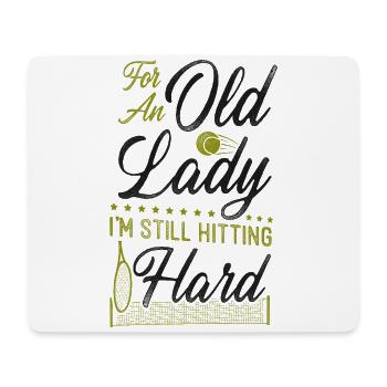 Funny Tennis Player Racket Grandma - Mousepad (Querformat) - Weiß - Vorne