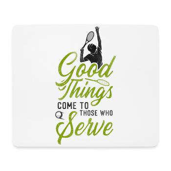 Funny Tennis Player Racket Good - Mousepad (Querformat) - Weiß - Vorne