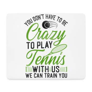 Funny Tennis Player Racket Coach - Mousepad (Querformat) - Weiß - Vorne