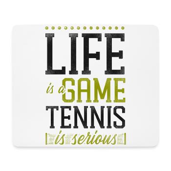 Funny Tennis Player Racket Brother - Mouse Pad (horizontal) - white - Front