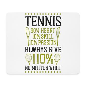 Funny Tennis Player Racket Tennis - Mouse Pad (horizontal) - white - Front